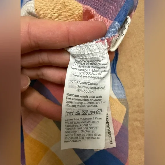 Madewell cotton Colorful Plaid Button-Up oversized Shirt - Picture 5 of 7